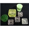 Image 5 : Antique Glass Salt Cellars, Frog, Jadeite Glass.