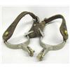 Image 1 : Cowboy Spurs With Tooled Leather Straps