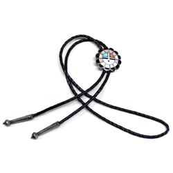 Native American Zuni SunFace Bolo Tie
