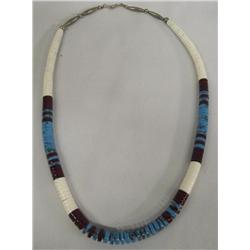 Native American Navajo Turquoise & Bead Necklace