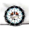 Image 1 : Native American Zuni SunFace Pin
