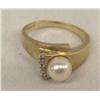 Image 2 : Pearl & Diamond Ring Size 8