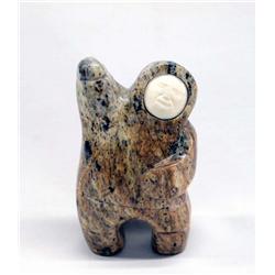 Native American Eskimo Carved Figure Signed