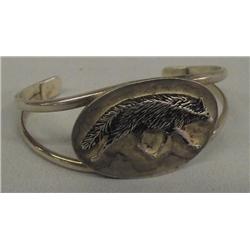 Sterling Silver Wolf Bracelet Hallmarked