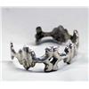 Image 2 : Native American Navajo Sterling Sandcast Bracelet