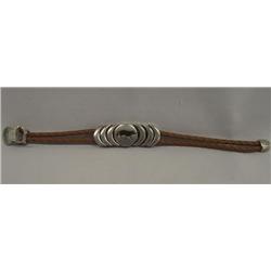 1994 Wolf Bracelet On Leather Band