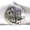 Image 1 : Native American Hopi Overlay Silver Pin/Pendant