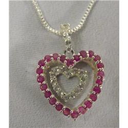 Double Heart Sterling Silver Necklace