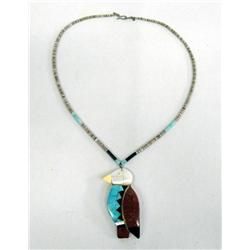Native American Santo Domingo Pendant Necklace