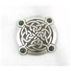 Image 1 : St Justin Celtic Pewter Pin Malachite Beads