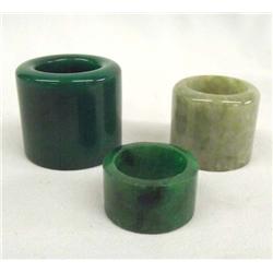 Antique Jade Archers' Rings.