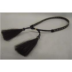 Cowboy Hat Band With Horsehair Tassels