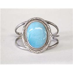 Native American Navajo Silver Turquoise Bracelet