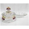 Image 2 : 1900's Ruby Flash Glass Lidded Butter Dish