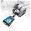 Image 2 : Native American Navajo Turquoise Peyote Bird Pin