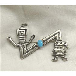 Native American Navajo Rainbow Guardian Pin
