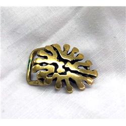 1980s Woman's Brass Belt Buckle