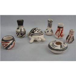 Native American Acoma Miniature Pottery