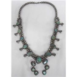 1960's Native American Squash Blossom Necklace.