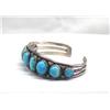 Image 2 : Native American Navajo Silver Turquoise Bracelet