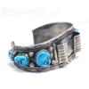 Image 2 : Native American Navajo Silver Turquoise Watch Brac