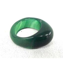 Contemporary Chinese Green Jade Ring.