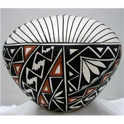 Native American Acoma Seed Jar by R. Shroulote