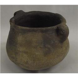 Prehistoric Mexican Double Handle Pottery Bowl