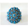 Image 1 : Native American Navajo Turquoise Cluster Bracelet