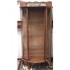 Image 2 : Curved Glass & Wood Curio Cabinet MUST PICK UP