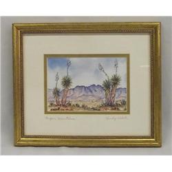 Framed Watercolor Painting Signed Judy Welch