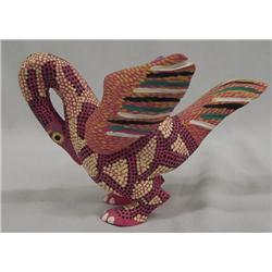 Mexican Oaxacan Alebrijes Painted Wood Swan