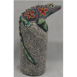 Mexican Oaxacan Alebrijes Painted Wood Lizard