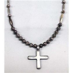 Native American Silver Cross Necklace