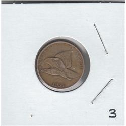 1857 FLYING EAGLE CENT NICE FEATHER DETAILS