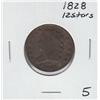 Image 1 : 1828 BUST HALF CENT 12 STARS