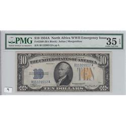 $10 1934 NORTH AFRICA EMERGENCY ISSUE PMG CHOICE 35