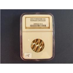 2003 P MISSOURI WAFFLED QUARTER NGC