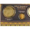 Image 2 : $10 $20  $50 SILVER AND GOLD KENNEDY MEMORIAL STUNNING GLASS CASE SET