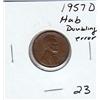 Image 1 : 1957 D ERROR CENT HUB DOUBLING