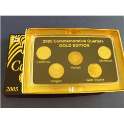 GOLD EDITION 2005 QUARTER COMMEMORATIVES
