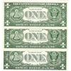 Image 2 : 3 VERY HIGH GRADE $1 SILVER CERTIFICATES 1957 DRY INTAGLIO