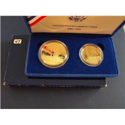 1986 SILVER LIBERTY 2 COIN SET