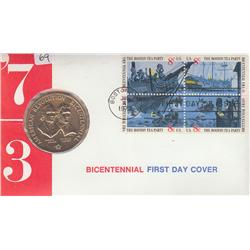 BICENTENNIAL 1973 FIRST DAY COVER MEDAL