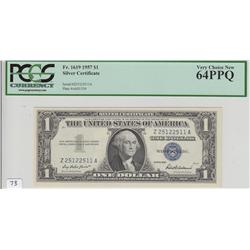 $1 1957 PCGS SILVER CERTIFICATE UNC 64 PPQ