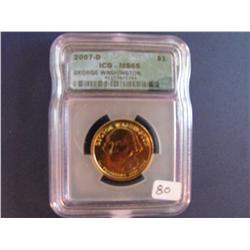 2007 ICG $1 MS 65