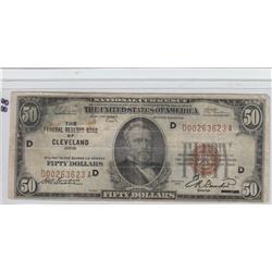 $50 FRBN ***CLEVELAND*** 1929 CURRENCY