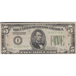 $5 REDEEMABLE IN GOLD FRN 1928
