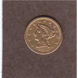 1873-S GOLD $2.5 QUARTER EAGLE LIBERTY TOUGHER DATE