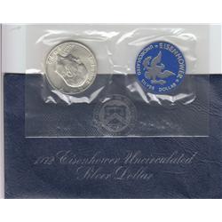 SILVER BLUE IKE 1972 S UNC MINT PACKAGE